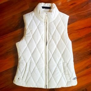TOMMY HILFIGER Cream Quilted Vest - Size M NWOT